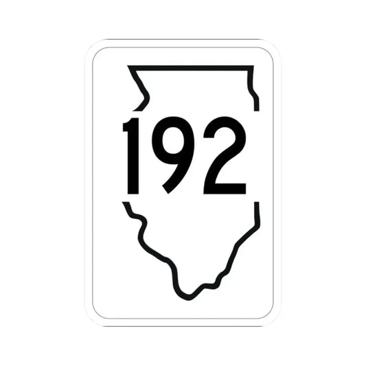 Illinois 192 1950 (Illinois) (Road Sign) STICKER Vinyl Kiss-Cut Decal 2 Inch White - The Sticker Space