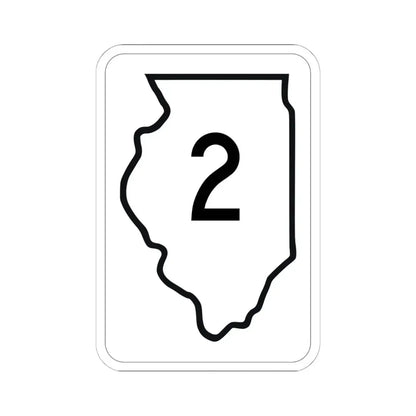 Illinois 2 1950 (Illinois) (Road Sign) STICKER Vinyl Kiss-Cut Decal 6 Inch White - The Sticker Space