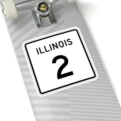 Illinois 2 (Illinois) (Road Sign) STICKER Vinyl Kiss-Cut Decal - The Sticker Space
