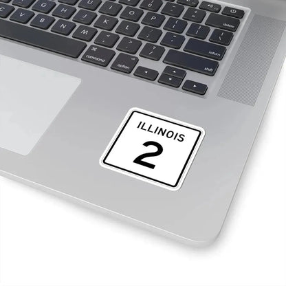 Illinois 2 (Illinois) (Road Sign) STICKER Vinyl Kiss-Cut Decal - The Sticker Space
