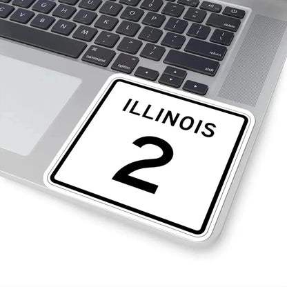 Illinois 2 (Illinois) (Road Sign) STICKER Vinyl Kiss-Cut Decal - The Sticker Space