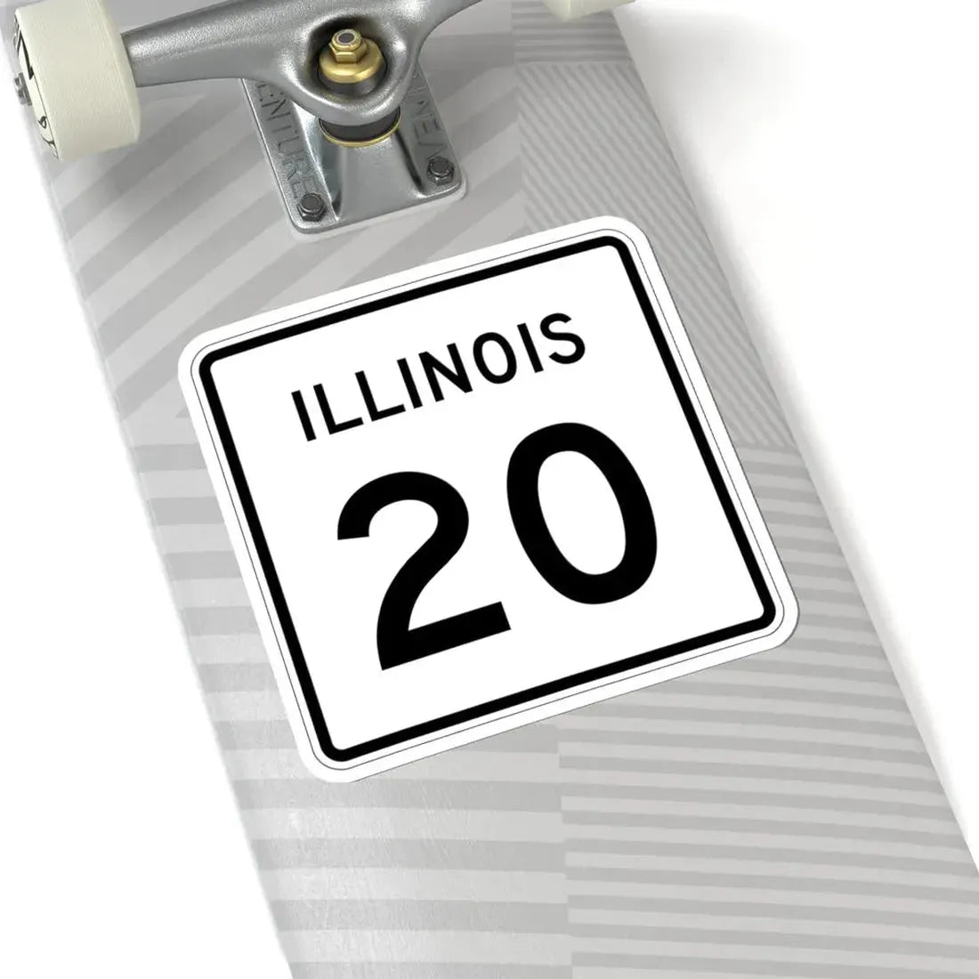 Illinois 20 (Illinois) (Road Sign) STICKER Vinyl Kiss-Cut Decal - The Sticker Space
