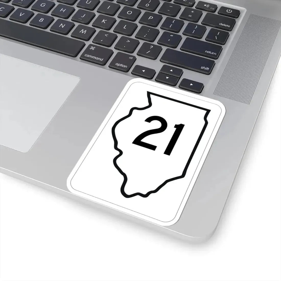 Illinois 21 1950 (Illinois) (Road Sign) STICKER Vinyl Kiss-Cut Decal - The Sticker Space