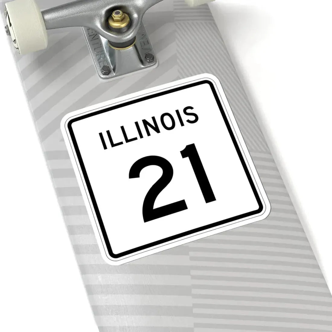 Illinois 21 (Illinois) (Road Sign) STICKER Vinyl Kiss-Cut Decal - The Sticker Space