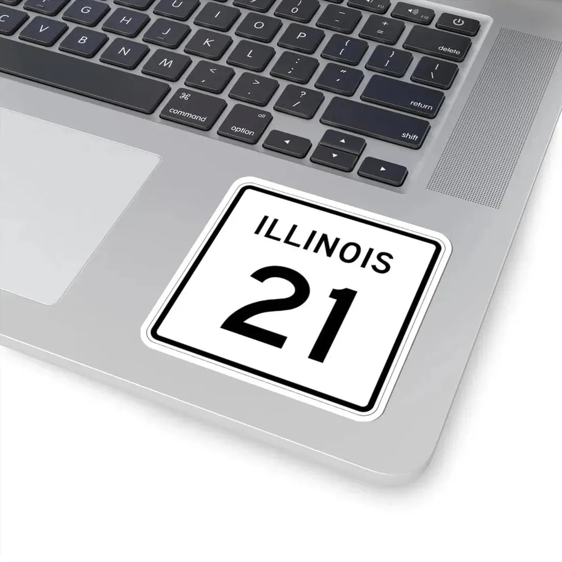 Illinois 21 (Illinois) (Road Sign) STICKER Vinyl Kiss-Cut Decal - The Sticker Space