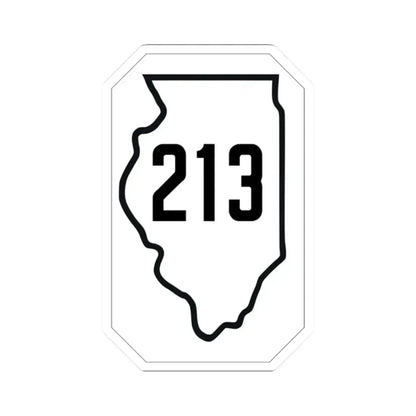 Illinois 213 1926 (Illinois) (Road Sign) STICKER Vinyl Kiss-Cut Decal 2 Inch White - The Sticker Space
