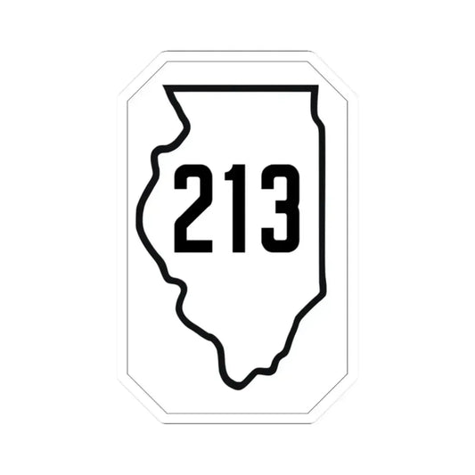 Illinois 213 1926 (Illinois) (Road Sign) STICKER Vinyl Kiss-Cut Decal 2 Inch White - The Sticker Space