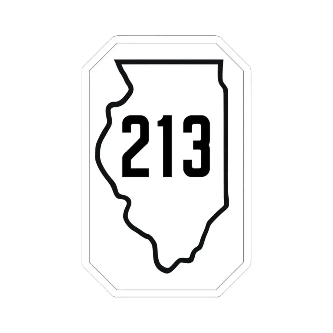 Illinois 213 1926 (Illinois) (Road Sign) STICKER Vinyl Kiss-Cut Decal - The Sticker Space