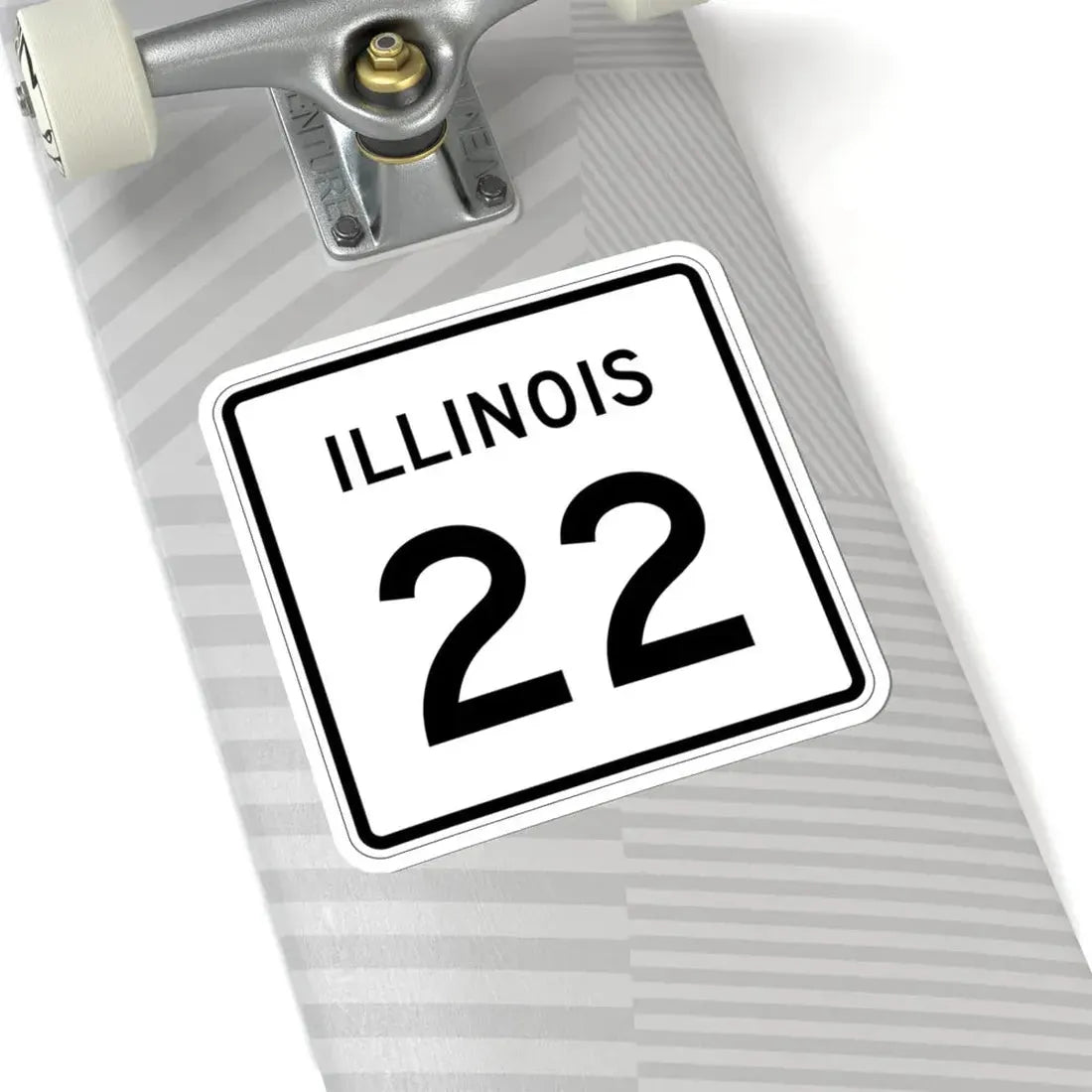 Illinois 22 (Illinois) (Road Sign) STICKER Vinyl Kiss-Cut Decal - The Sticker Space