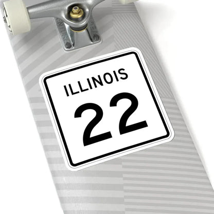 Illinois 22 (Illinois) (Road Sign) STICKER Vinyl Kiss-Cut Decal - The Sticker Space