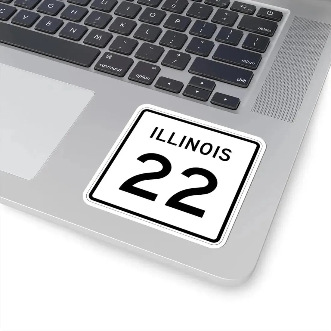 Illinois 22 (Illinois) (Road Sign) STICKER Vinyl Kiss-Cut Decal - The Sticker Space