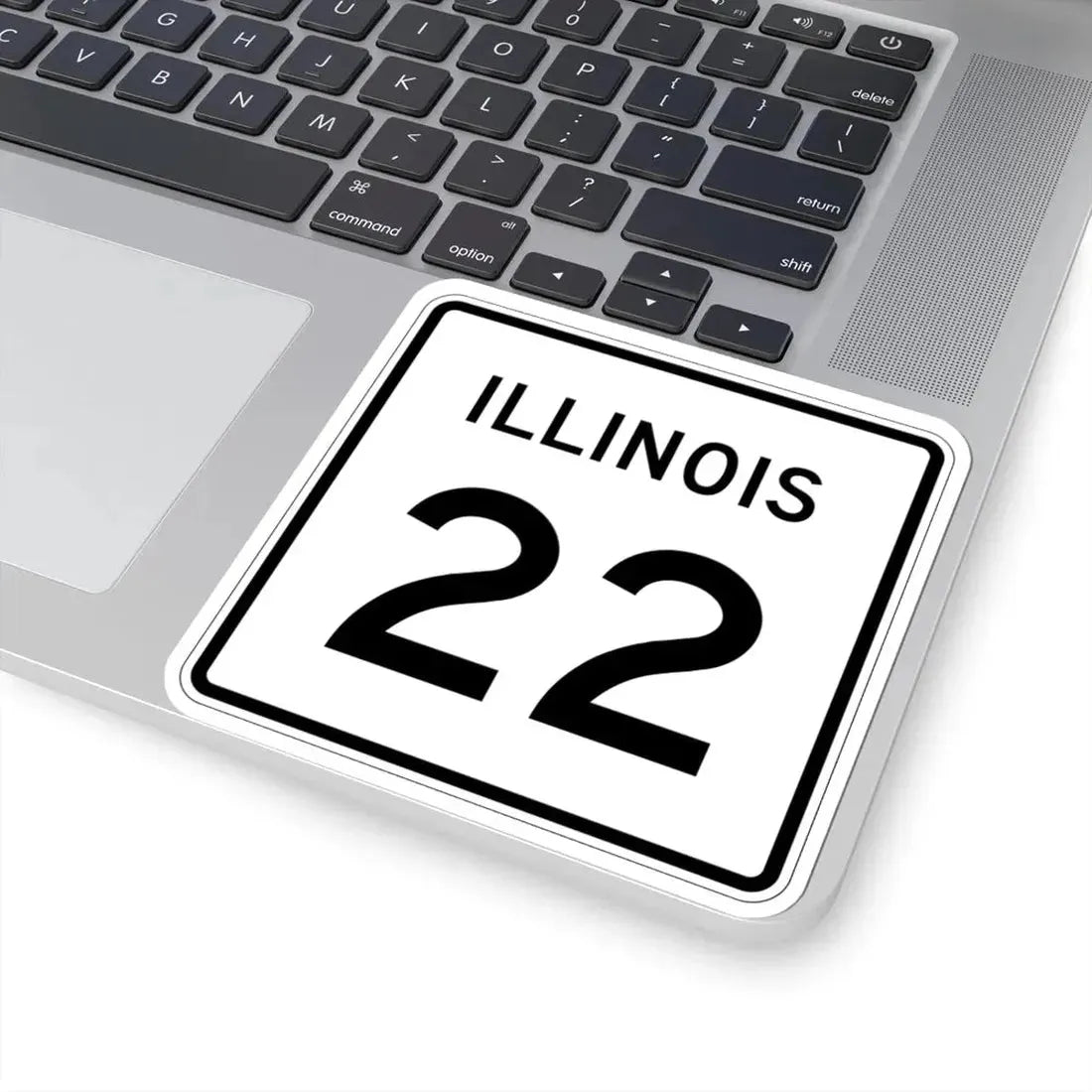 Illinois 22 (Illinois) (Road Sign) STICKER Vinyl Kiss-Cut Decal - The Sticker Space