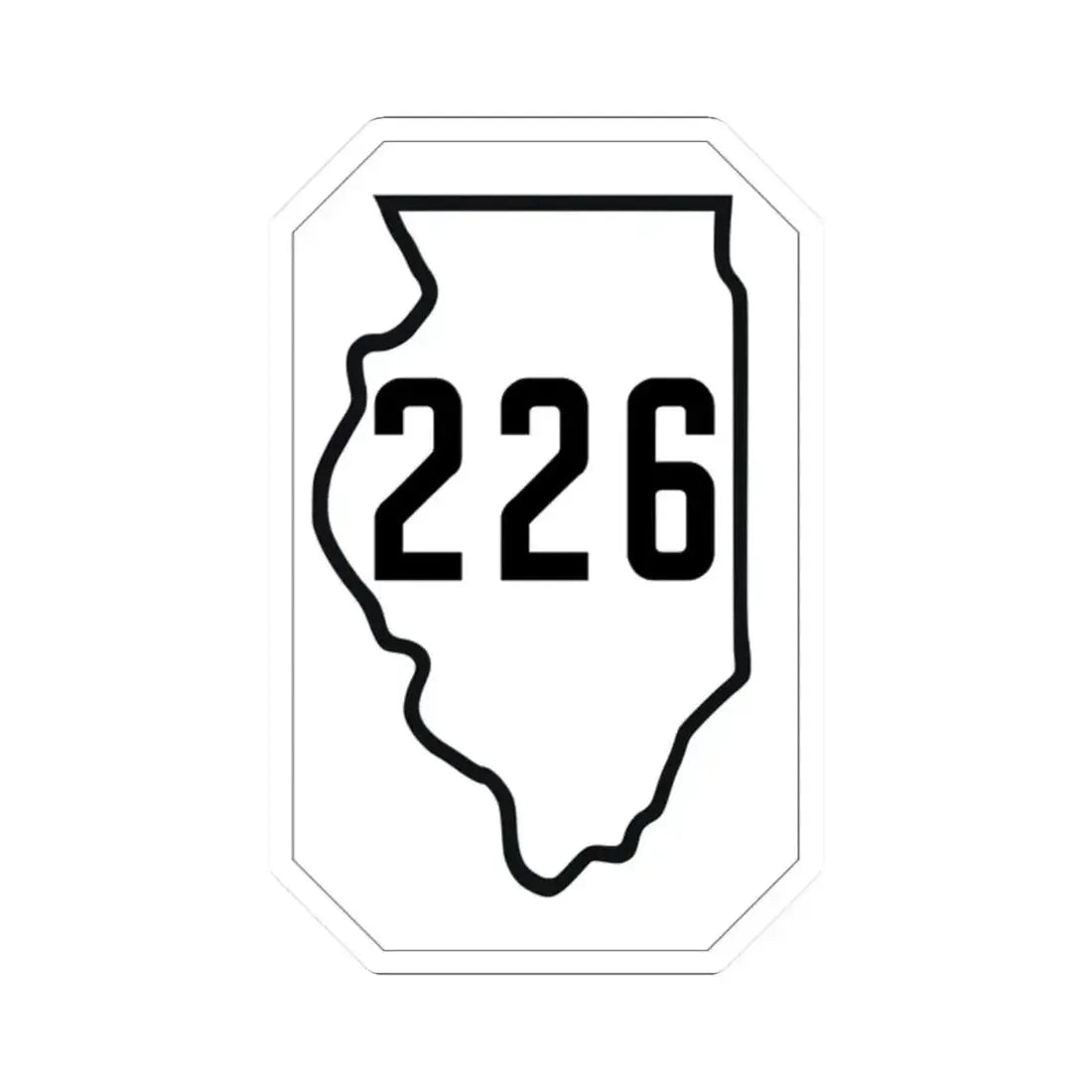 Illinois 226 1926 (Illinois) (Road Sign) STICKER Vinyl Kiss-Cut Decal 2 Inch White - The Sticker Space