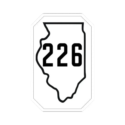 Illinois 226 1926 (Illinois) (Road Sign) STICKER Vinyl Kiss-Cut Decal 2 Inch White - The Sticker Space