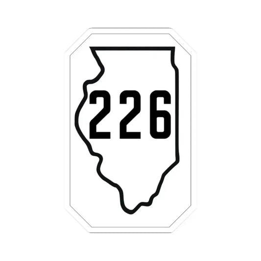 Illinois 226 1926 (Illinois) (Road Sign) STICKER Vinyl Kiss-Cut Decal 2 Inch White - The Sticker Space