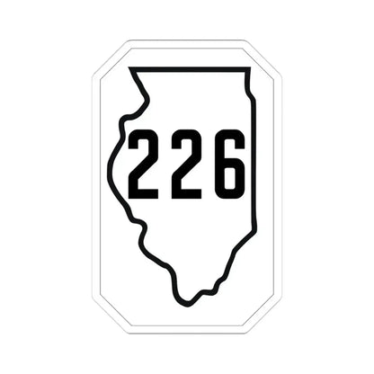 Illinois 226 1926 (Illinois) (Road Sign) STICKER Vinyl Kiss-Cut Decal 4 Inch White - The Sticker Space