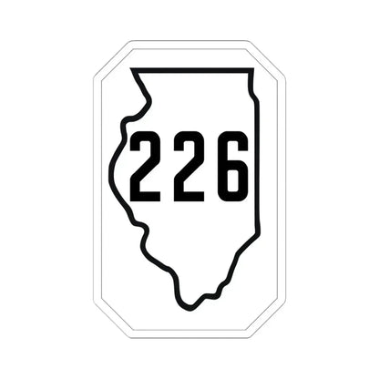 Illinois 226 1926 (Illinois) (Road Sign) STICKER Vinyl Kiss-Cut Decal 6 Inch White - The Sticker Space