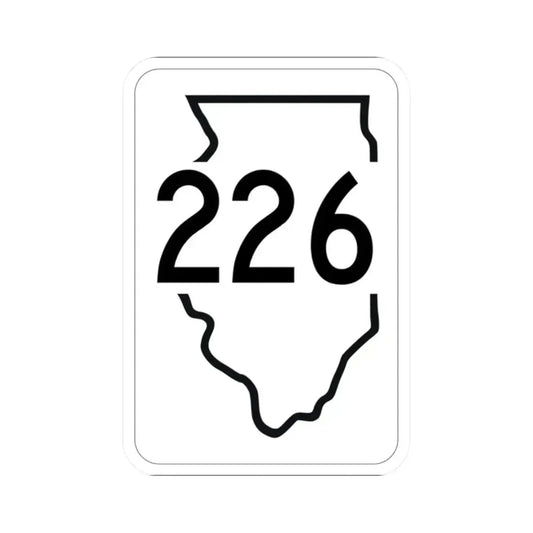Illinois 226 1950 (Illinois) (Road Sign) STICKER Vinyl Kiss-Cut Decal 2 Inch White - The Sticker Space