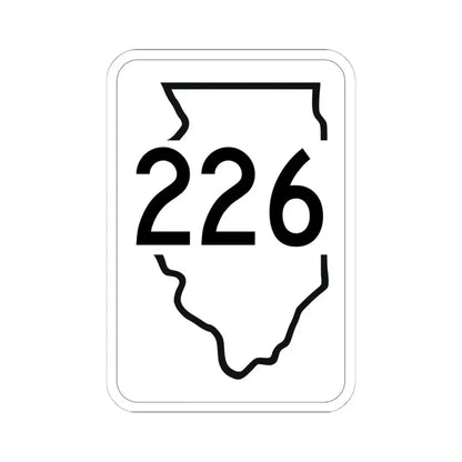 Illinois 226 1950 (Illinois) (Road Sign) STICKER Vinyl Kiss-Cut Decal 6 Inch White - The Sticker Space