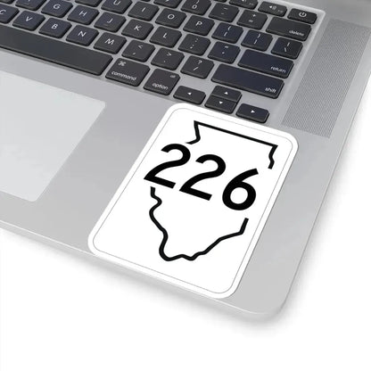Illinois 226 1950 (Illinois) (Road Sign) STICKER Vinyl Kiss-Cut Decal - The Sticker Space