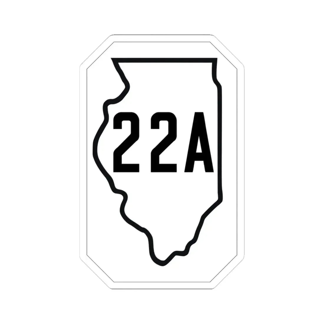 Illinois 22A 1926 (Illinois) (Road Sign) STICKER Vinyl Kiss-Cut Decal 3 Inch White - The Sticker Space