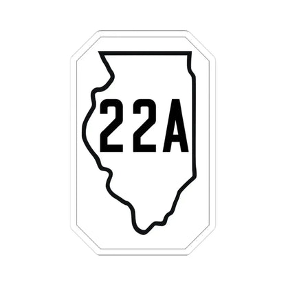 Illinois 22A 1926 (Illinois) (Road Sign) STICKER Vinyl Kiss-Cut Decal 3 Inch White - The Sticker Space