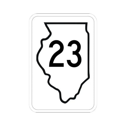 Illinois 23 1950 (Illinois) (Road Sign) STICKER Vinyl Kiss-Cut Decal 4 Inch White - The Sticker Space