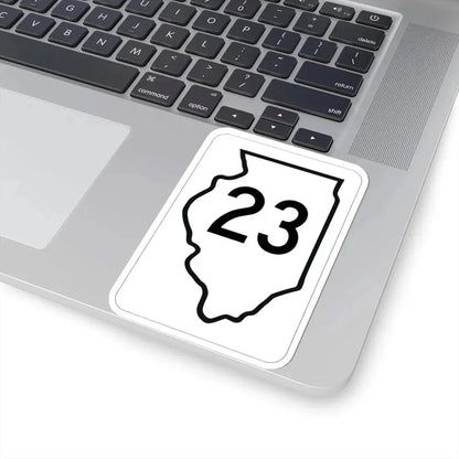 Illinois 23 1950 (Illinois) (Road Sign) STICKER Vinyl Kiss-Cut Decal - The Sticker Space