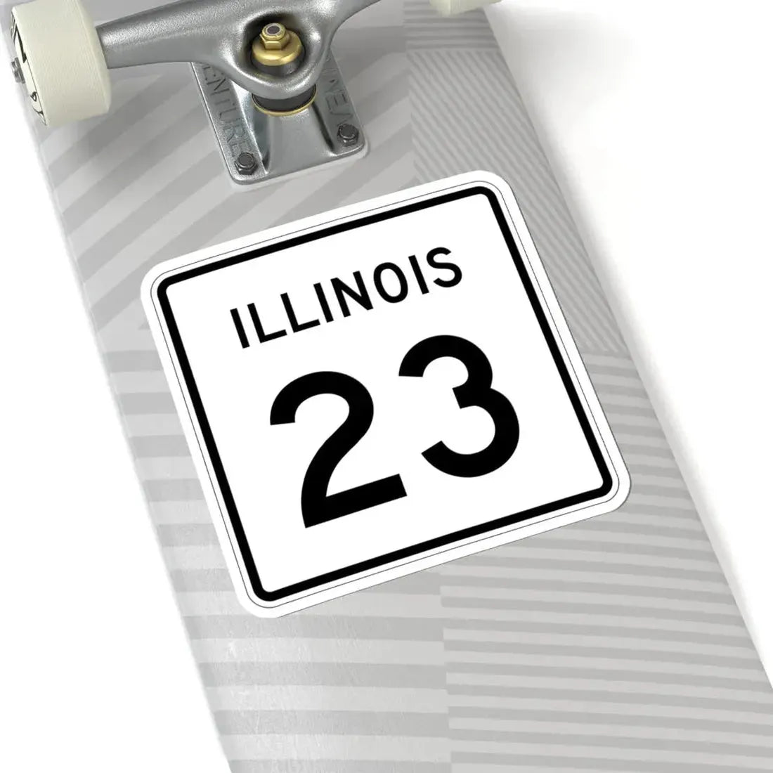 Illinois 23 (Illinois) (Road Sign) STICKER Vinyl Kiss-Cut Decal - The Sticker Space