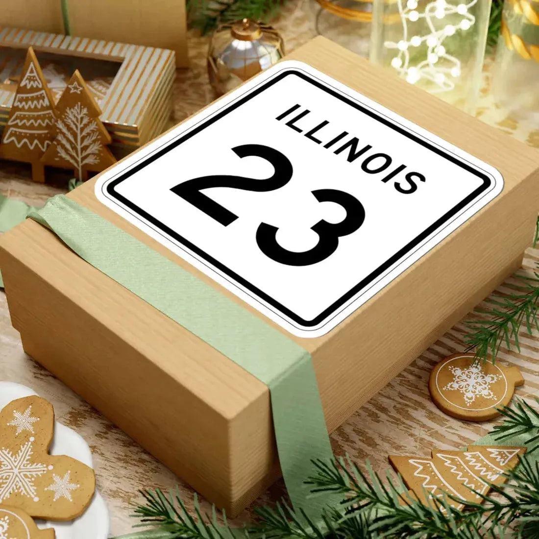 Illinois 23 (Illinois) (Road Sign) STICKER Vinyl Kiss-Cut Decal - The Sticker Space