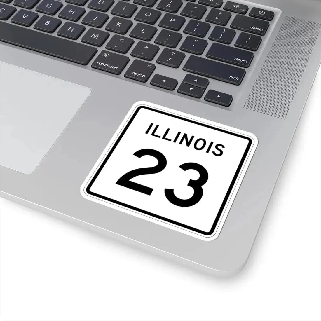 Illinois 23 (Illinois) (Road Sign) STICKER Vinyl Kiss-Cut Decal - The Sticker Space