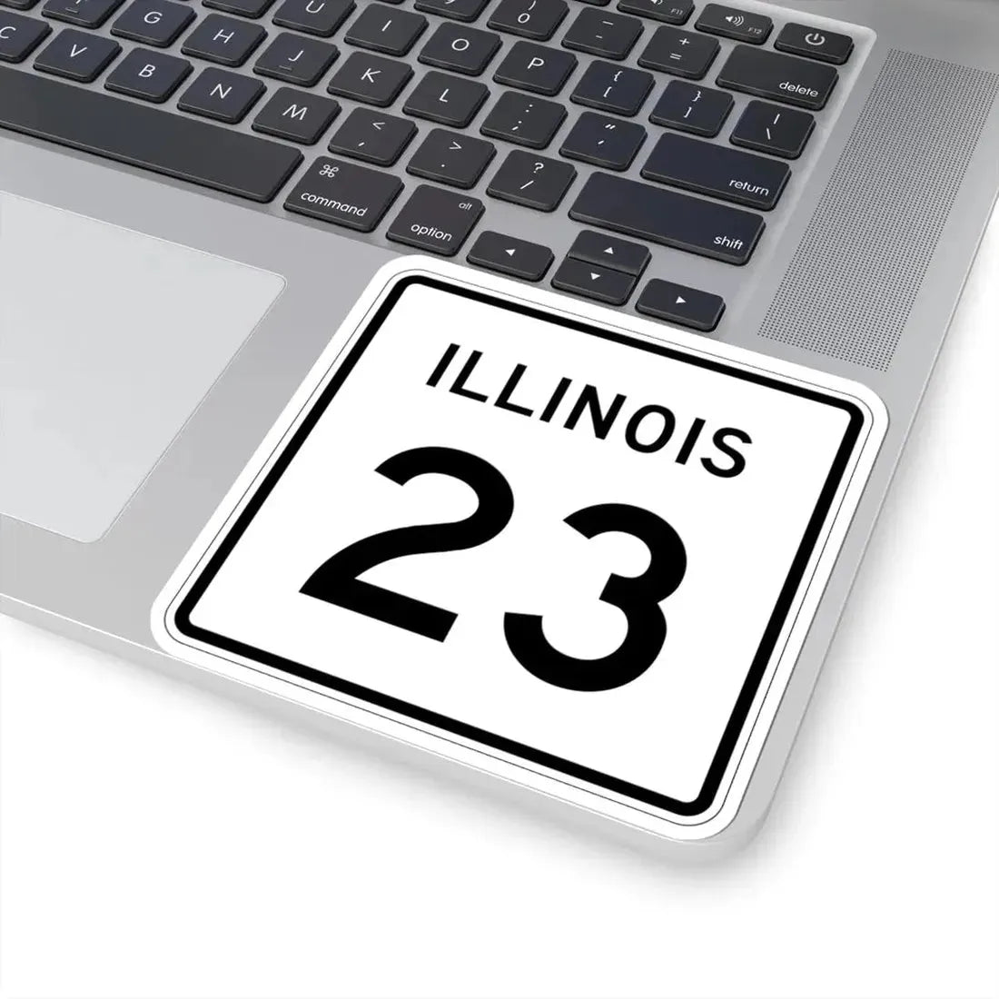Illinois 23 (Illinois) (Road Sign) STICKER Vinyl Kiss-Cut Decal - The Sticker Space
