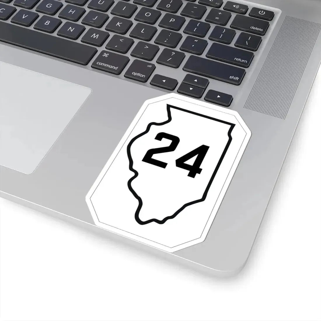 Illinois 24 1926 (Illinois) (Road Sign) STICKER Vinyl Kiss-Cut Decal - The Sticker Space