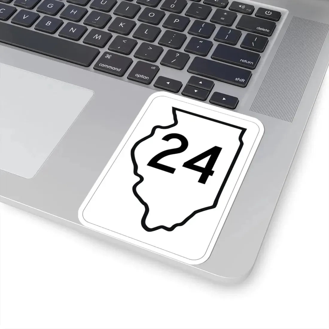 Illinois 24 1950 (Illinois) (Road Sign) STICKER Vinyl Kiss-Cut Decal - The Sticker Space