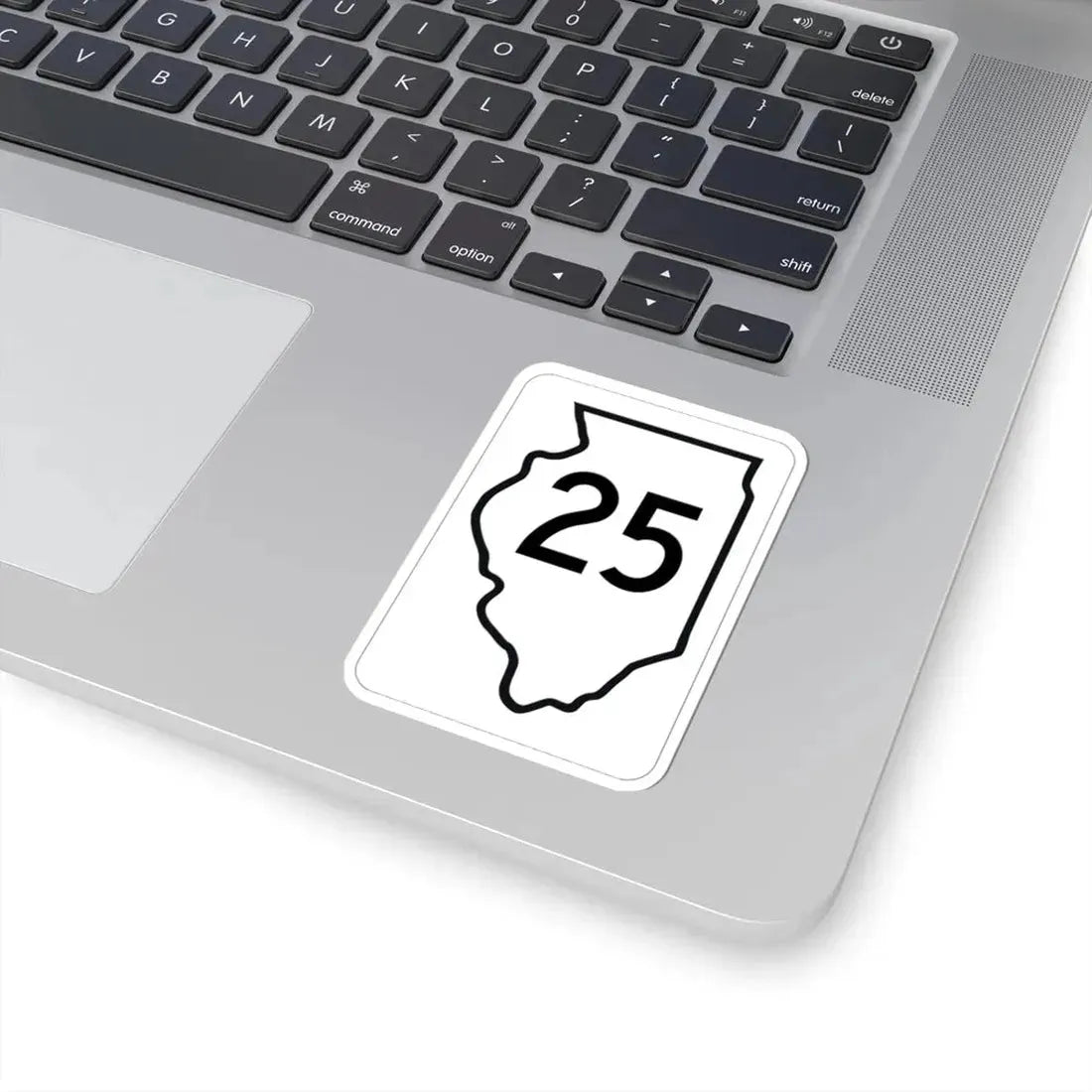Illinois 25 1950 (Illinois) (Road Sign) STICKER Vinyl Kiss-Cut Decal - The Sticker Space