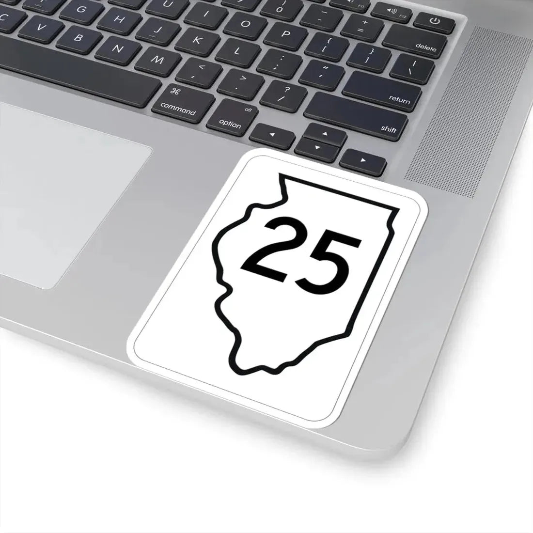 Illinois 25 1950 (Illinois) (Road Sign) STICKER Vinyl Kiss-Cut Decal - The Sticker Space