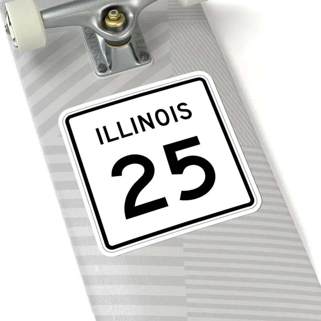 Illinois 25 (Illinois) (Road Sign) STICKER Vinyl Kiss-Cut Decal - The Sticker Space
