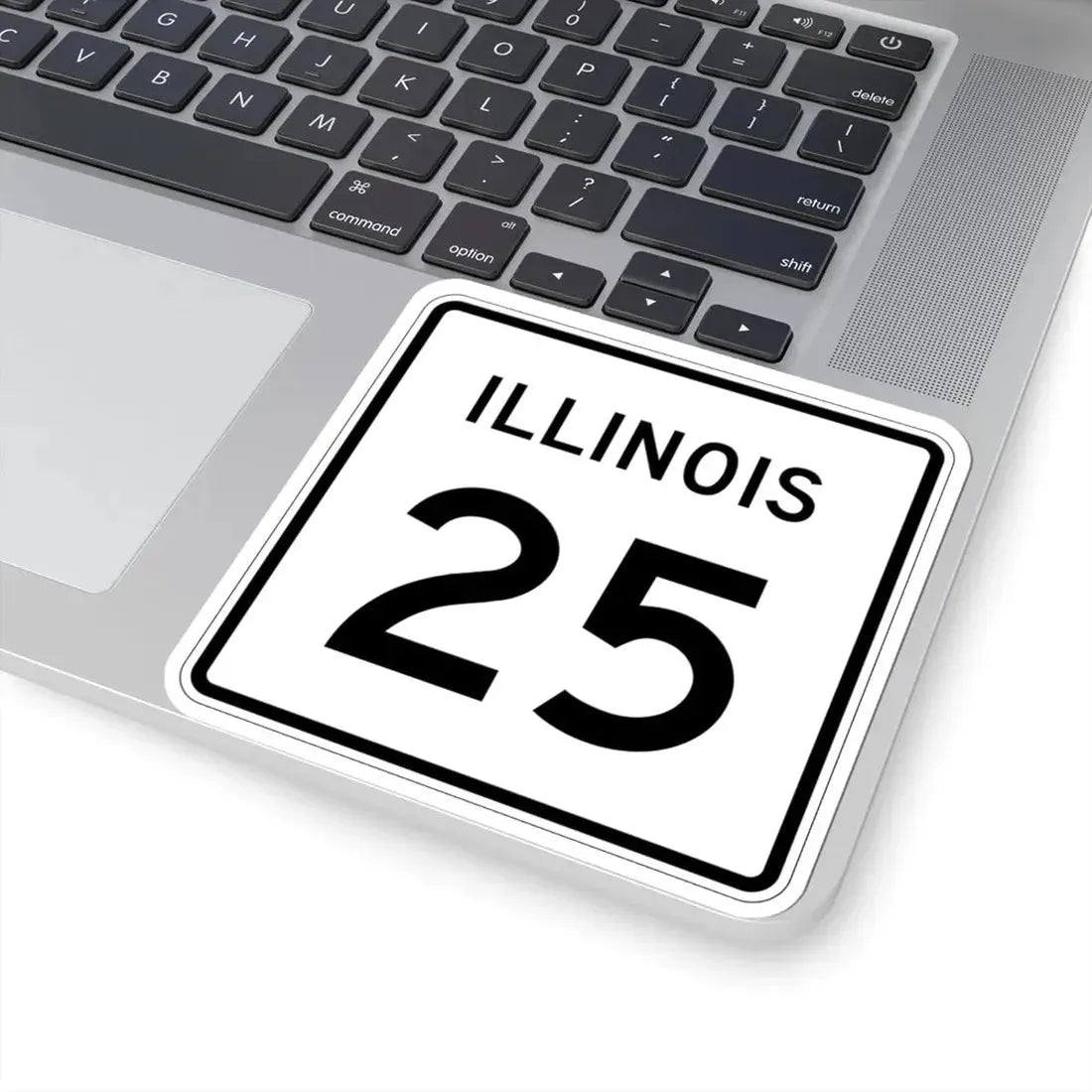 Illinois 25 (Illinois) (Road Sign) STICKER Vinyl Kiss-Cut Decal - The Sticker Space