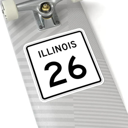 Illinois 26 (Illinois) (Road Sign) STICKER Vinyl Kiss-Cut Decal - The Sticker Space