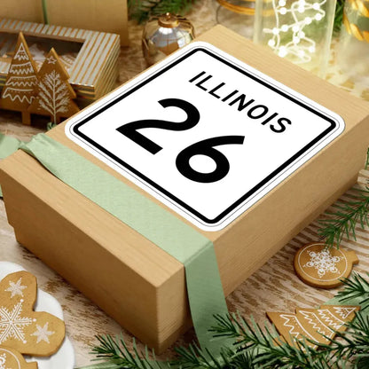 Illinois 26 (Illinois) (Road Sign) STICKER Vinyl Kiss-Cut Decal - The Sticker Space