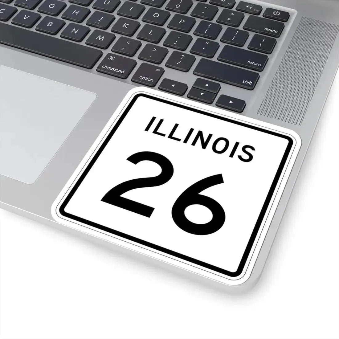 Illinois 26 (Illinois) (Road Sign) STICKER Vinyl Kiss-Cut Decal - The Sticker Space