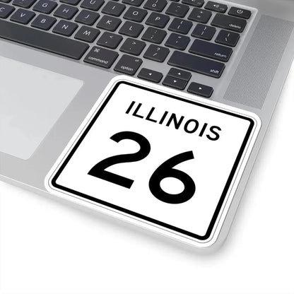 Illinois 26 (Illinois) (Road Sign) STICKER Vinyl Kiss-Cut Decal - The Sticker Space