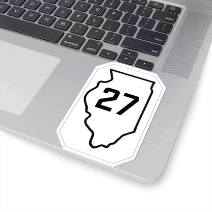 Illinois 27 1926 (Illinois) (Road Sign) STICKER Vinyl Kiss-Cut Decal - The Sticker Space