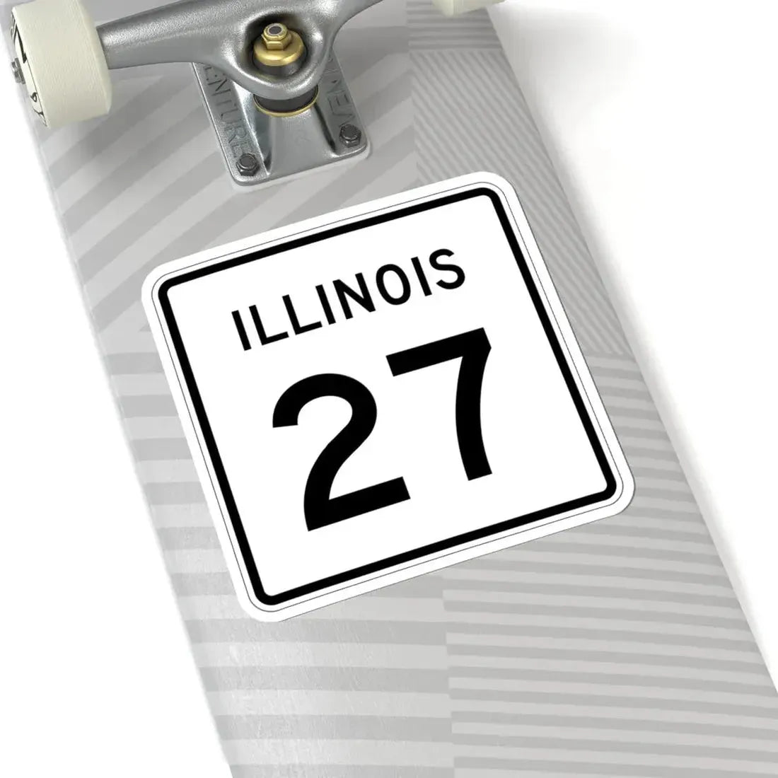 Illinois 27 (Illinois) (Road Sign) STICKER Vinyl Kiss-Cut Decal - The Sticker Space