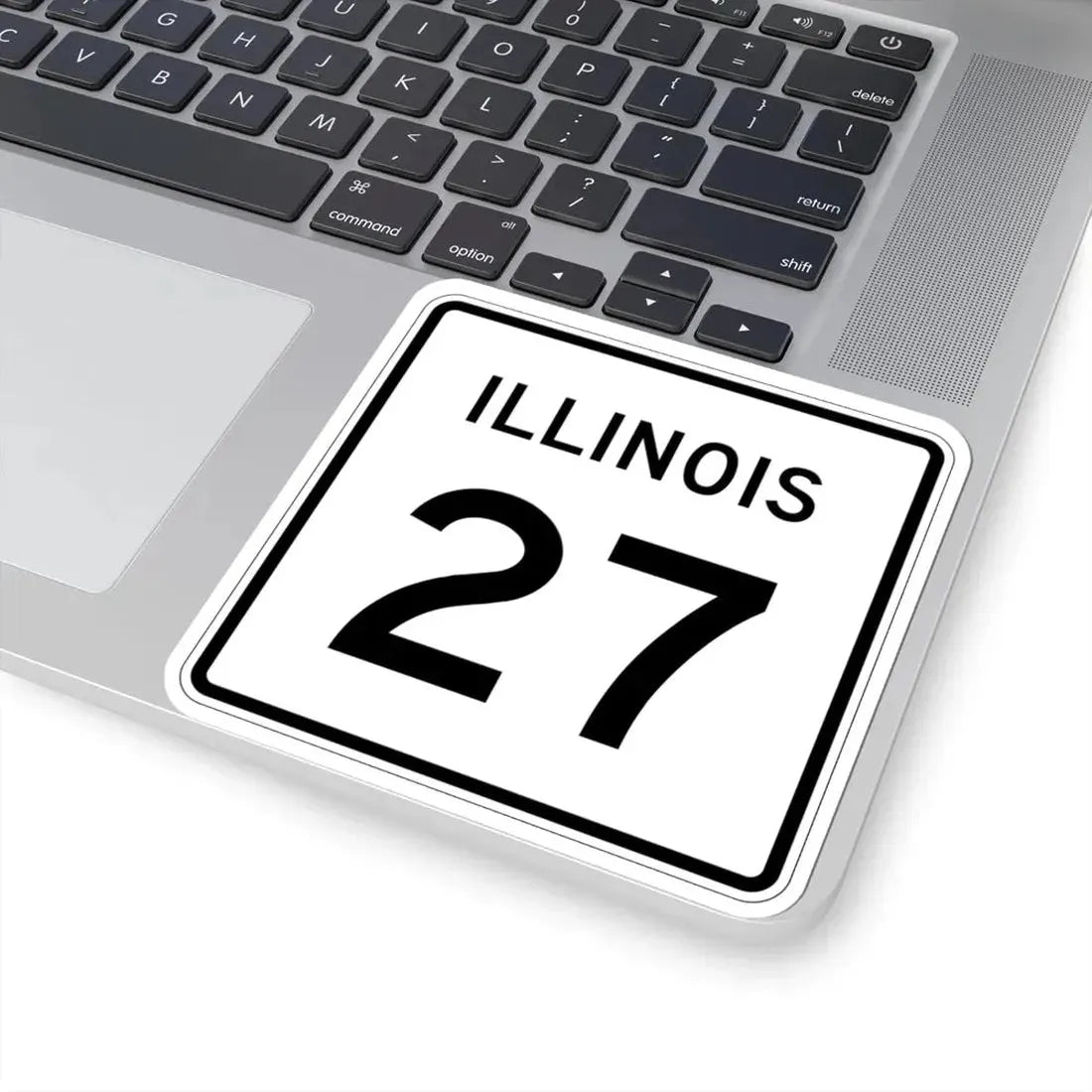 Illinois 27 (Illinois) (Road Sign) STICKER Vinyl Kiss-Cut Decal - The Sticker Space