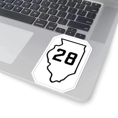 Illinois 28 1926 (Illinois) (Road Sign) STICKER Vinyl Kiss-Cut Decal - The Sticker Space