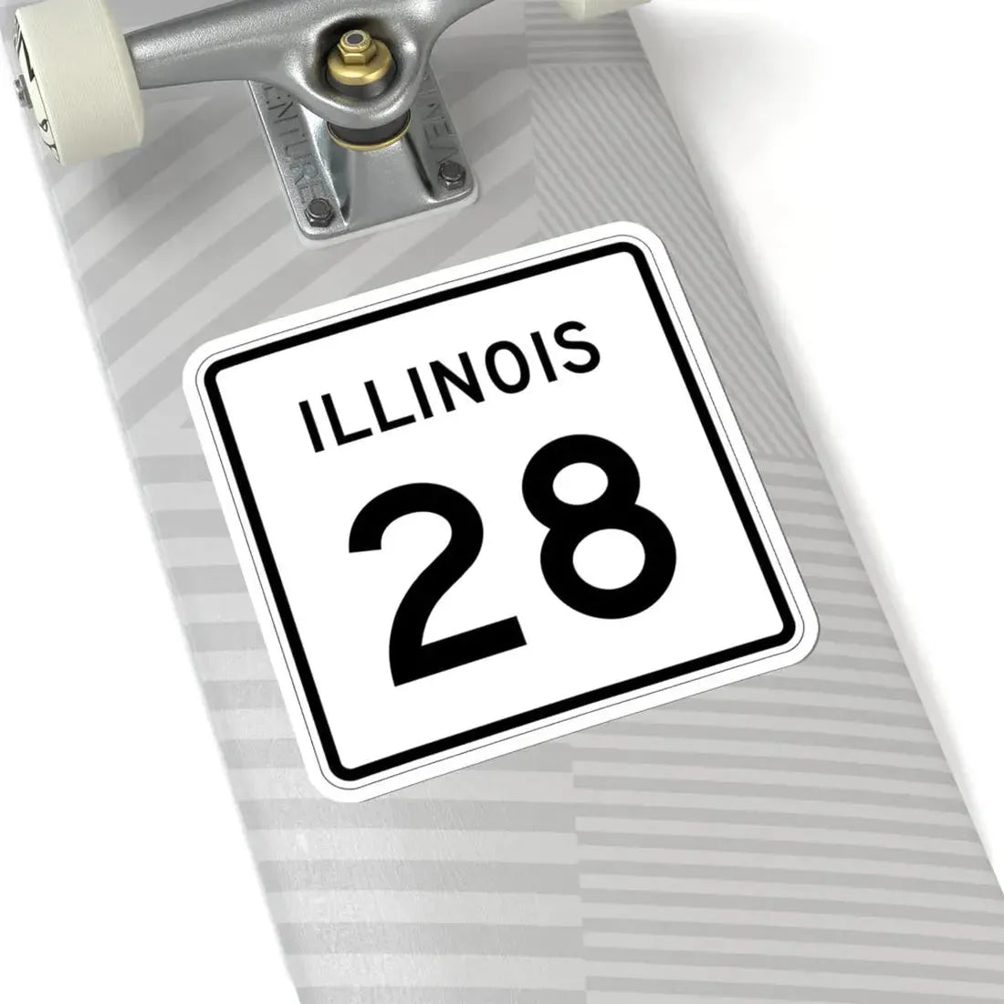 Illinois 28 (Illinois) (Road Sign) STICKER Vinyl Kiss-Cut Decal - The Sticker Space
