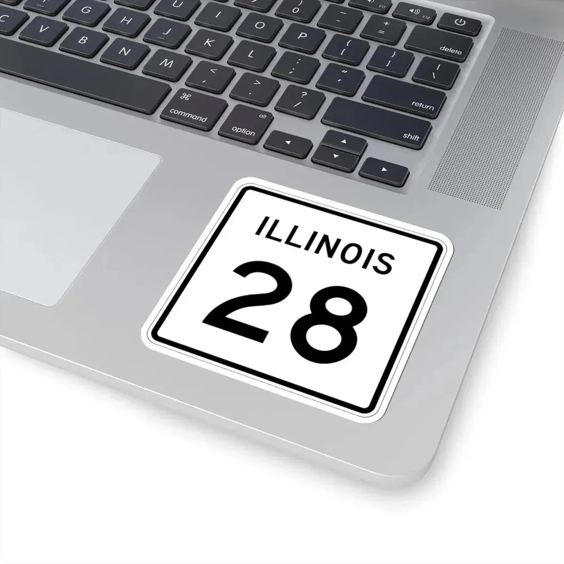 Illinois 28 (Illinois) (Road Sign) STICKER Vinyl Kiss-Cut Decal - The Sticker Space