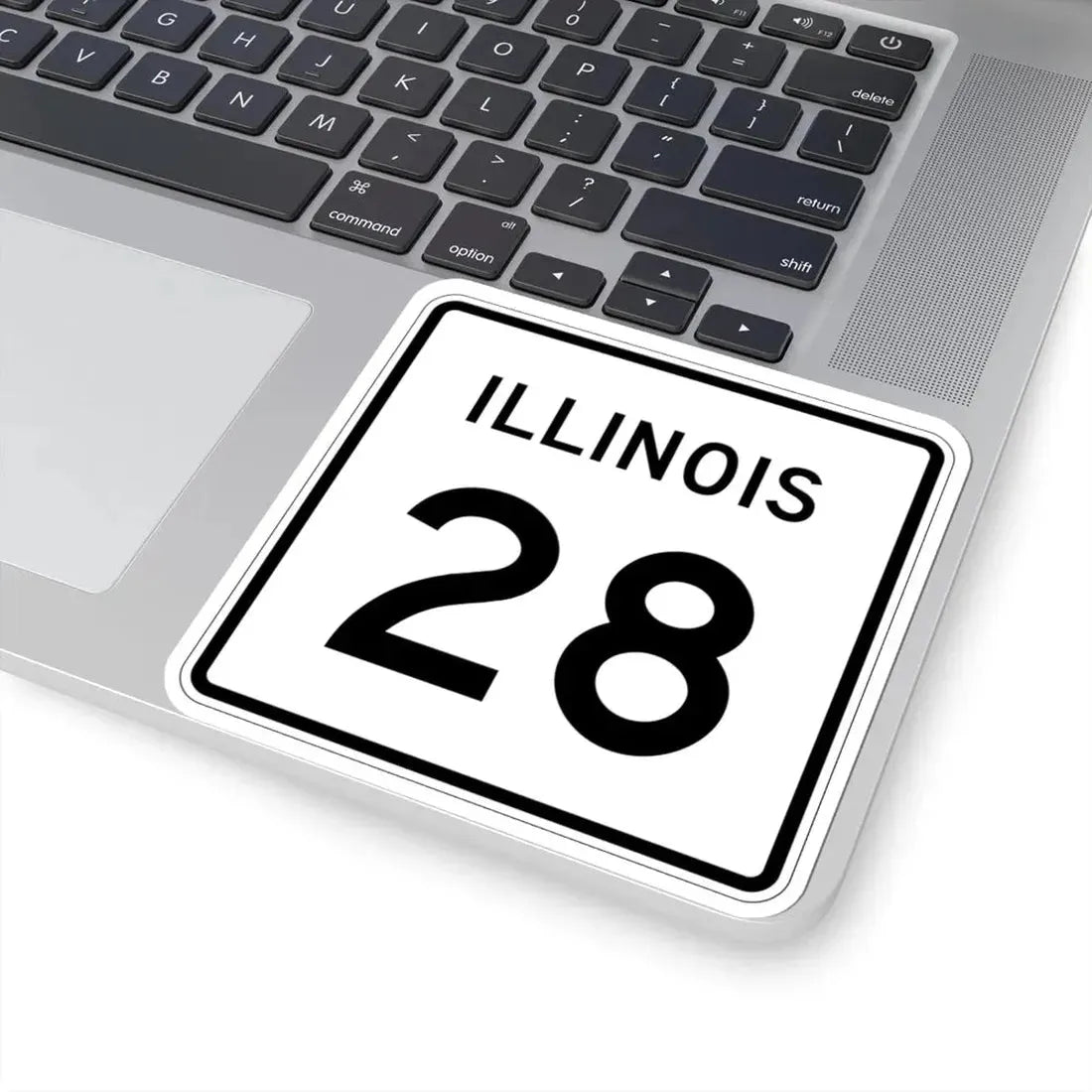 Illinois 28 (Illinois) (Road Sign) STICKER Vinyl Kiss-Cut Decal - The Sticker Space