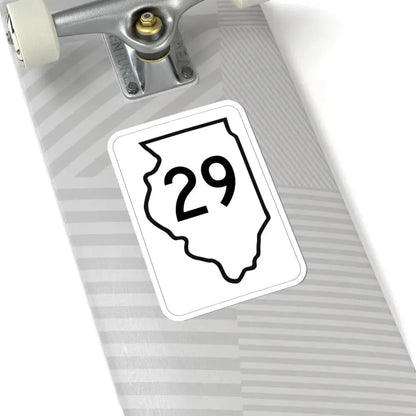 Illinois 29 1950 (Illinois) (Road Sign) STICKER Vinyl Kiss-Cut Decal - The Sticker Space